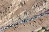 تصویر ترافیک سنگین در جاده چالوس/هراز نیمه سنگین 
