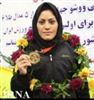 تصویر خدیجه آزادپور سومین طلای ایران را به گردن آویخت/ نخستین بانوی طلایی کشور