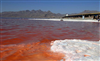 تصویر وقتی دریاچه ارومیه قرمز می‌شود! 
